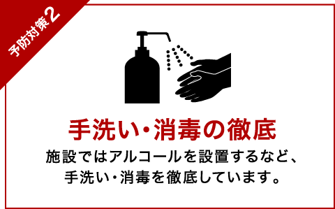 予防対策2 手洗い・消毒の徹底
